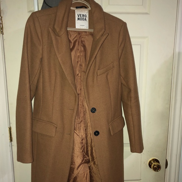 Beige wool coat size small (brand Vero Moda) - Picture 1 of 4
